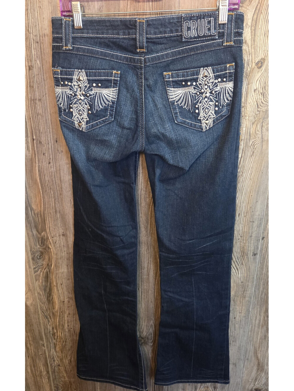Cruel Girl Denim "Olivia" Blue Jeans Slim Boot Wmn Size 7L (30x34) western rodeo